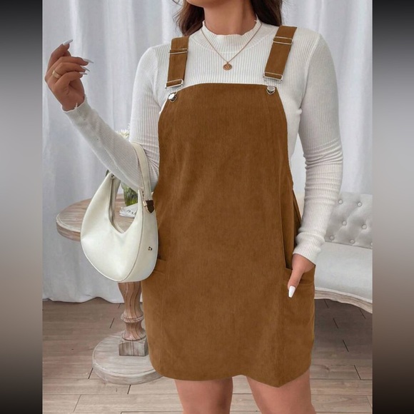 Boho plus size overall corduroy dress - Picture 2 of 16